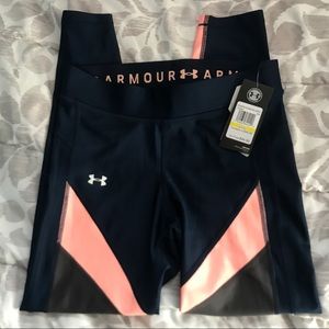 NWT Under Armour heatgear navy blue leggings sz M